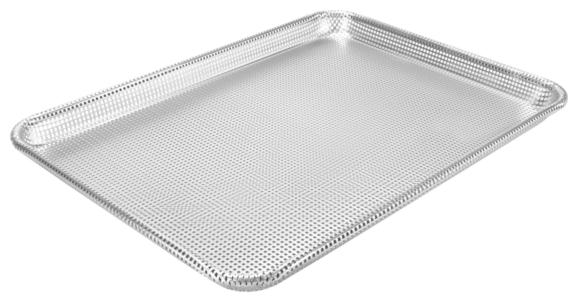 Sheet Pan, 1/2 Size, 13"x18", Fully Perforated, 16 Gauge, Glazed, Aluminum
