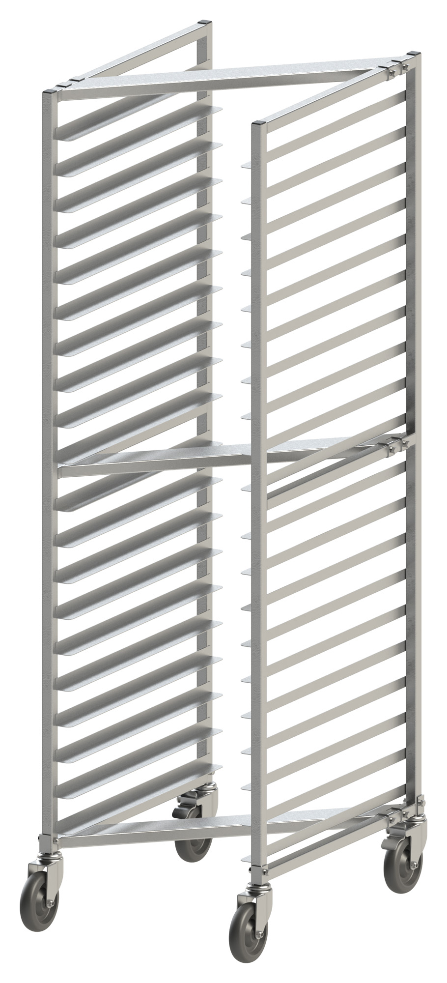 Sheet Pan Rack, Nesting, 20-Tier, 3" Spacing, Aluminum, KD, NSF