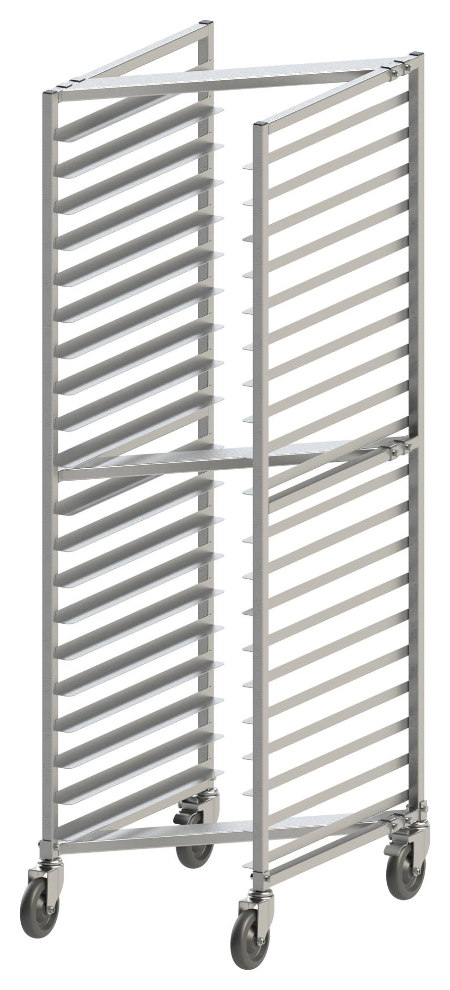 Sheet Pan Rack, Nesting, 20-Tier, 3" Spacing, Aluminum, Welded, NSF