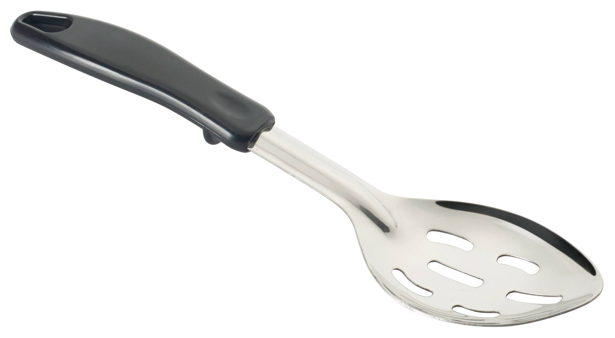11" Slotted Basting Spoon, Stop Hook Plastic Hdl, S/S