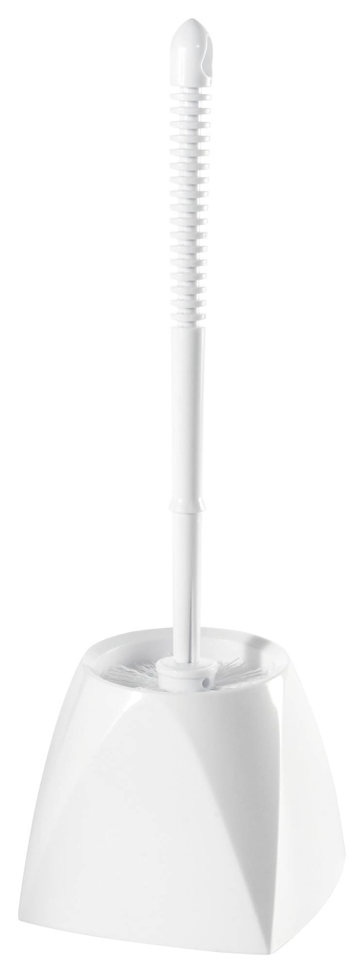 Toilet Bowl Brush with Caddy, PP, White