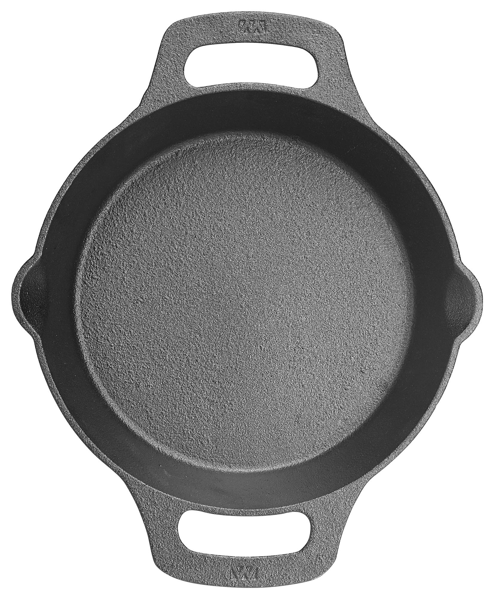 Cast Iron, Induction Skillet with Dual Loop Handles, 8" Dia, Pre-Seasoned