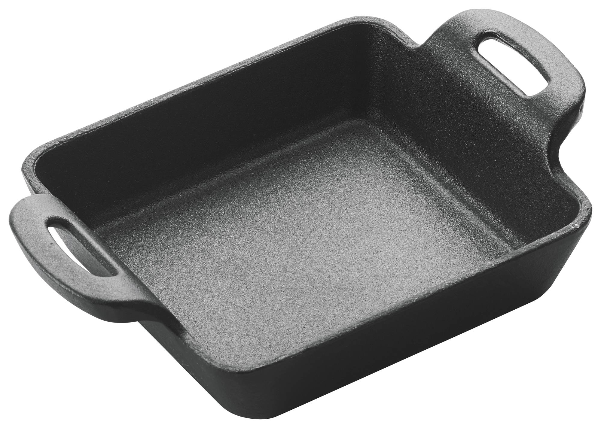 Mini Cast Iron, Induction Server, Square, 10 Oz, 4-7/8", Matte Black Enamel