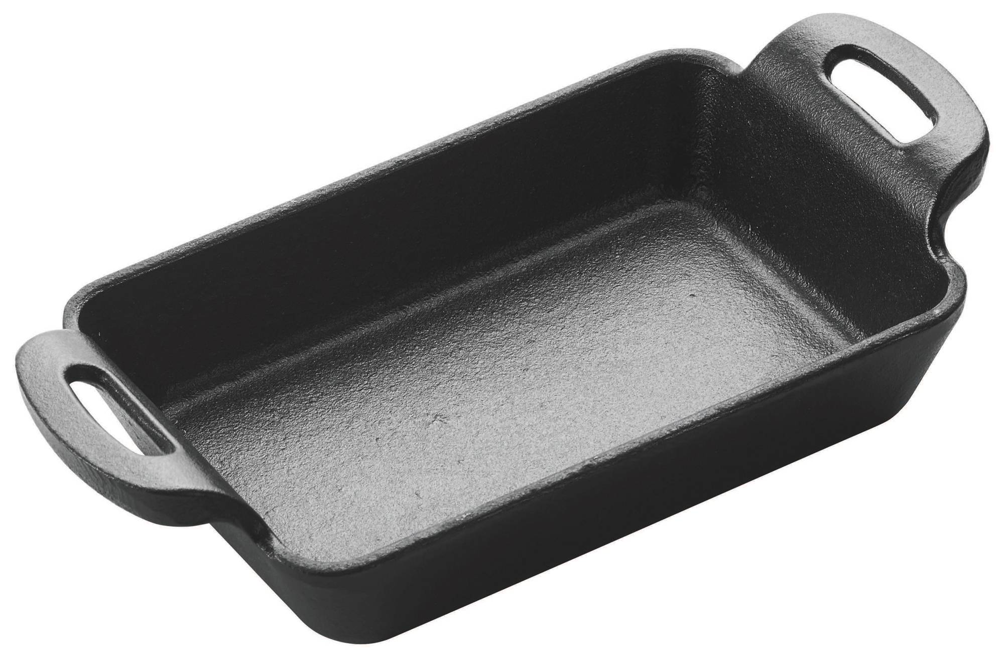 Mini Cast Iron,Induction Serv,Rectangular,10Oz, 5-7/8"x4-1/8",Matte Black Enamel