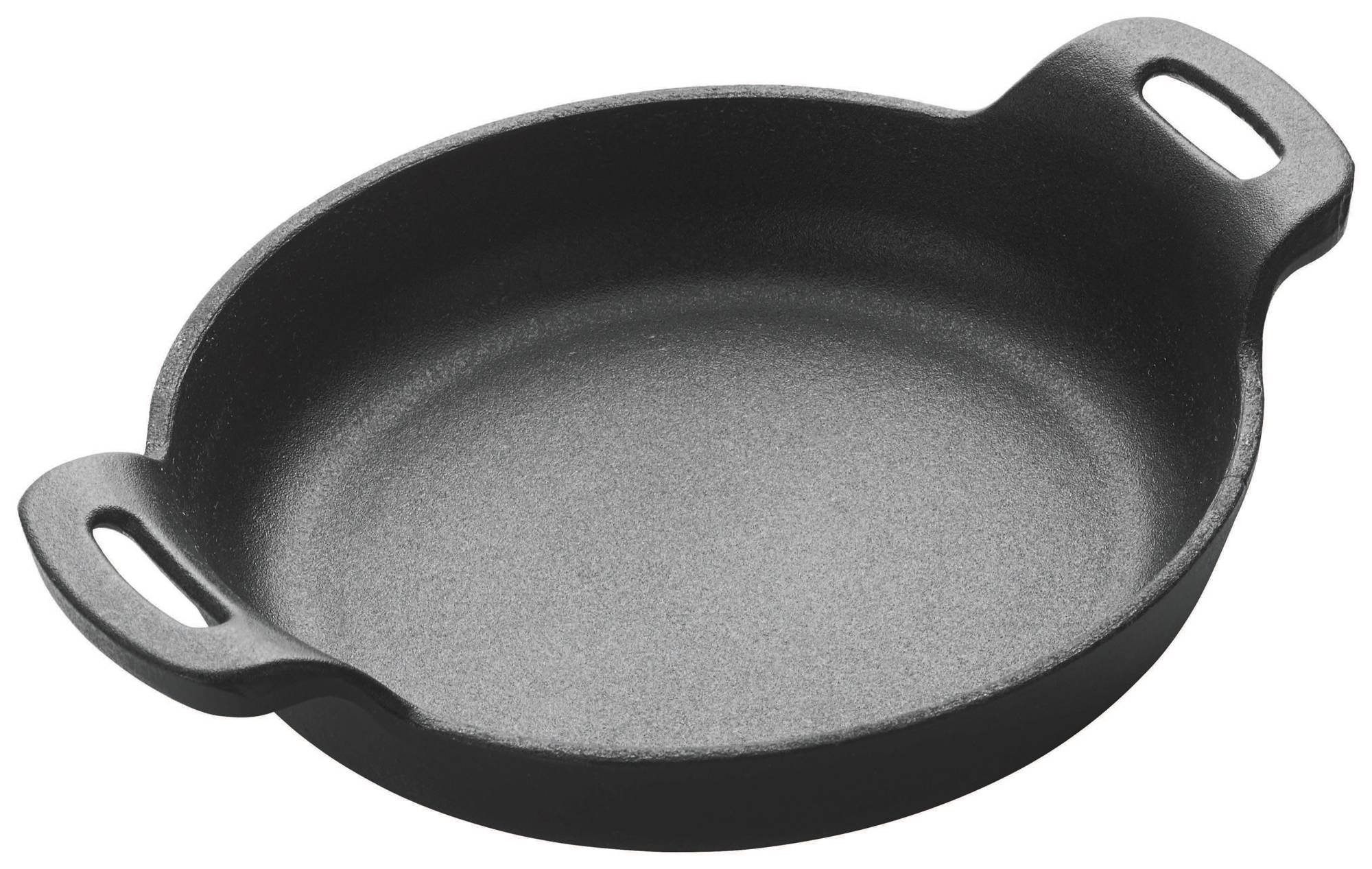 Mini Cast Iron, Induction Server, Round, 14 Oz, 6-3/8" Dia, Matte Black Enamel