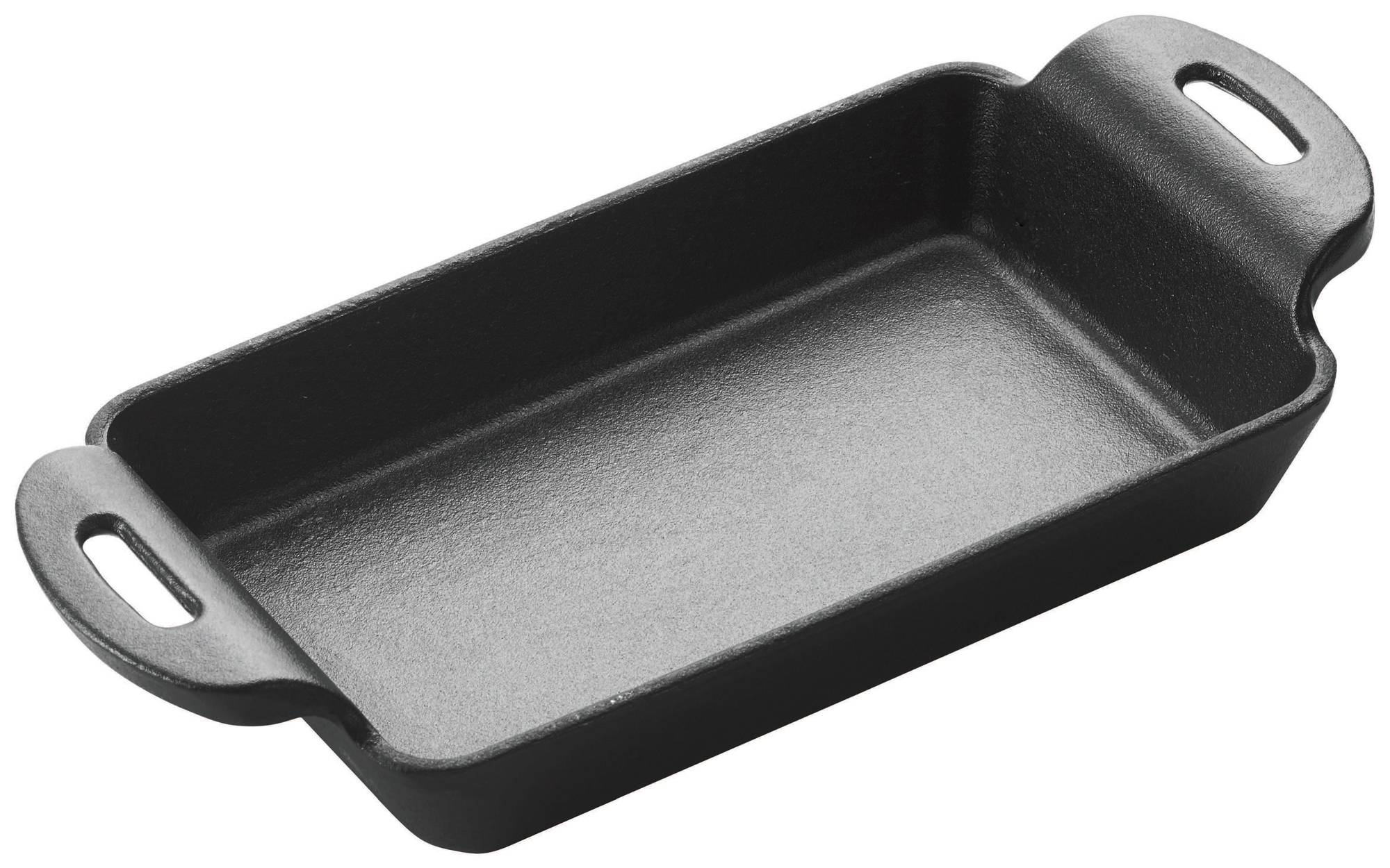 Mini Cast Iron,Induction Server,Rectangular,14 Oz, 7"x4-3/4",Matte Black Enamel