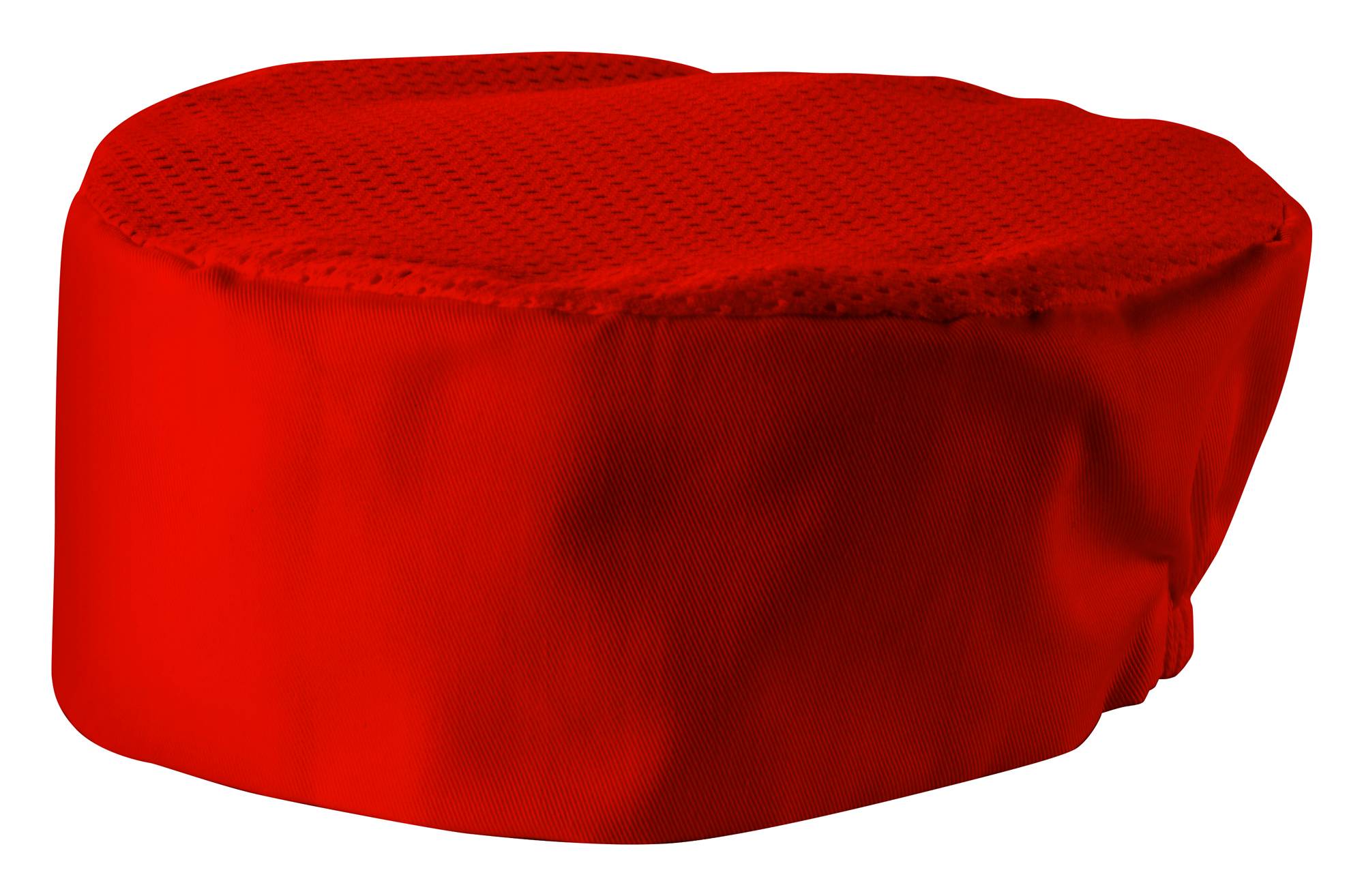 Ventilated Pillbox Hat, 3.5"H, Red, Regular Size