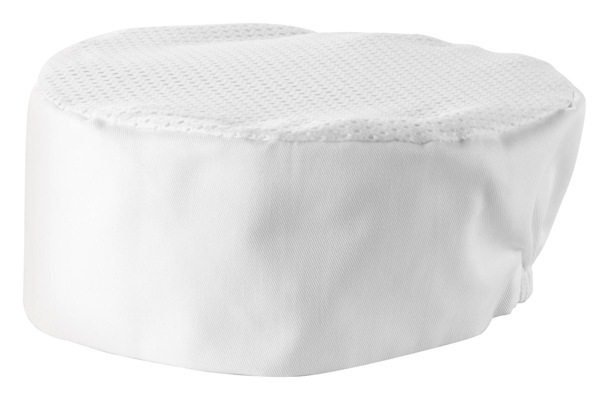 Ventilated Pillbox Hat, 3.5"H, White,Regular Size
