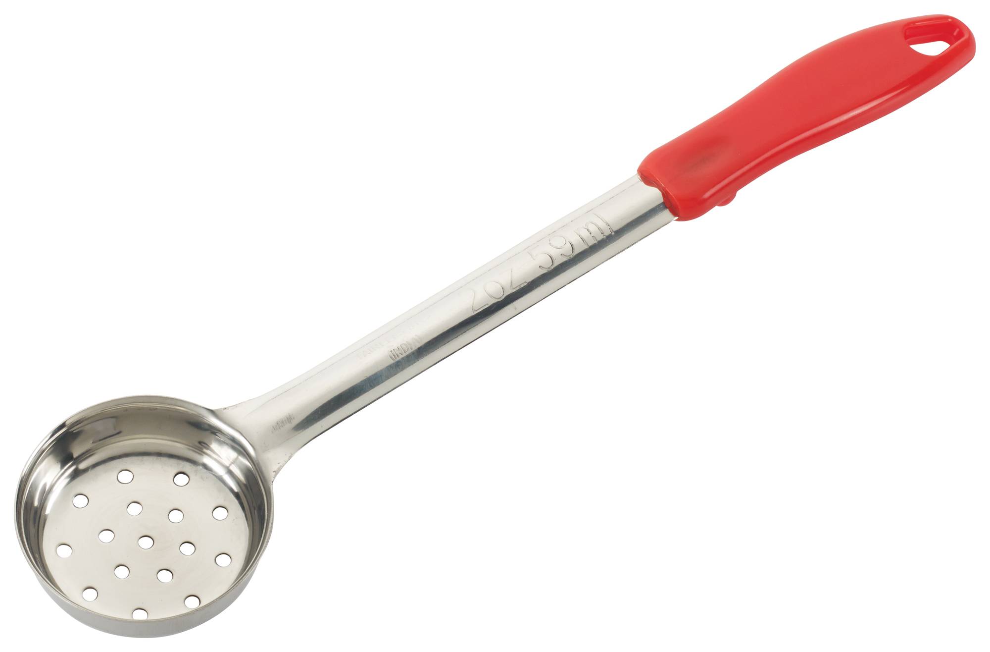 2oz Perf Food Portioner, One-piece, Red, S/S