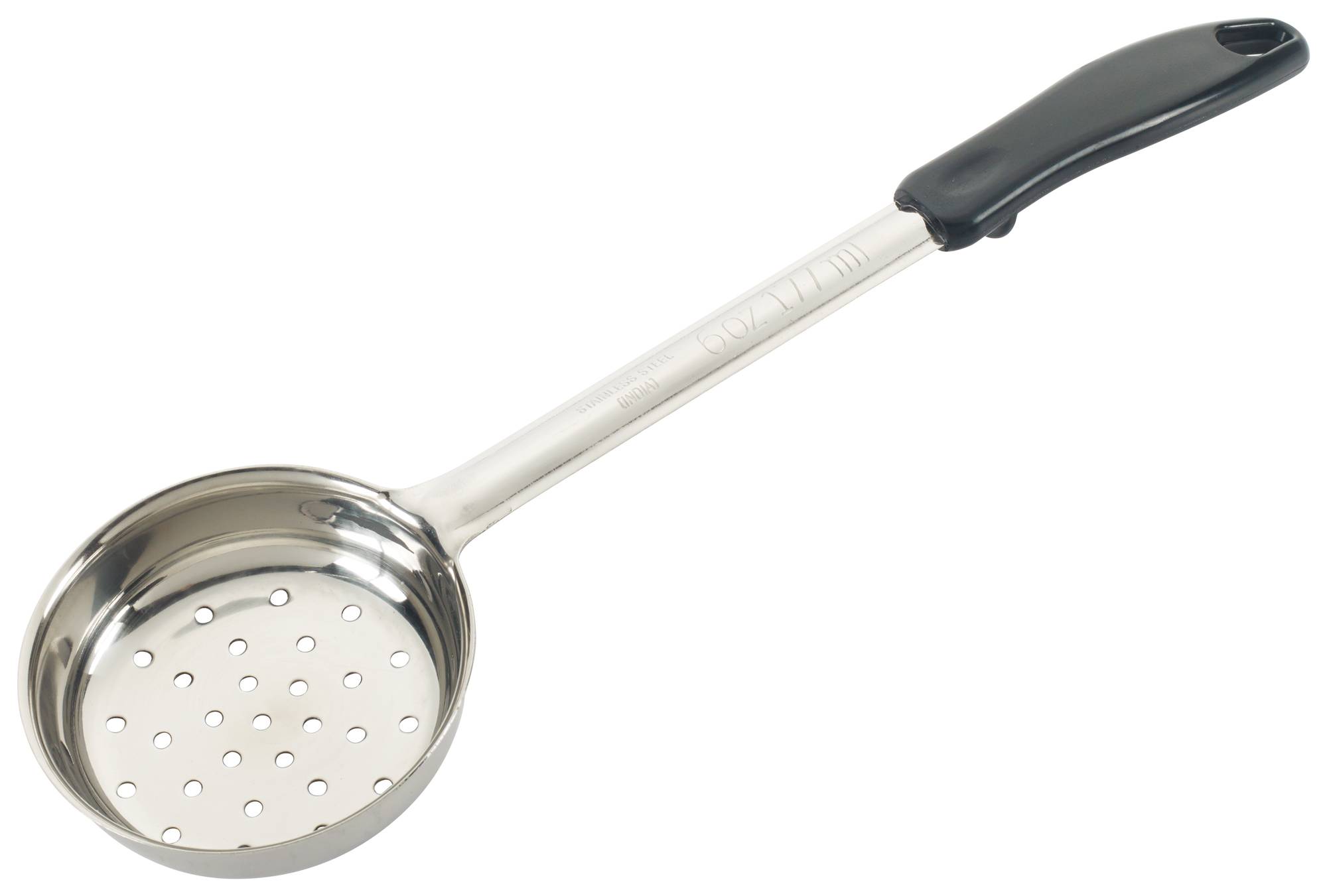 6oz Perf Food Portioner, One-piece, Black, S/S