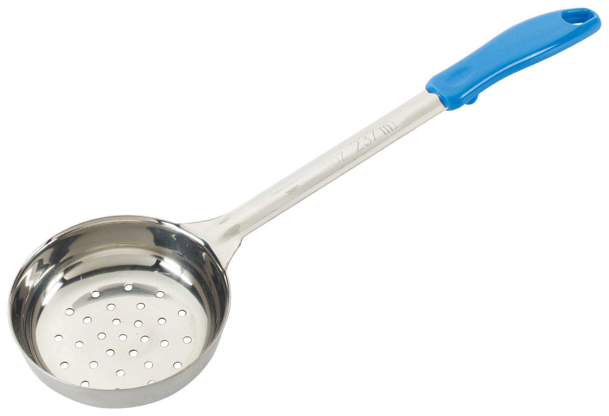 8oz Perf Food Portioner, One-piece, Blue, S/S