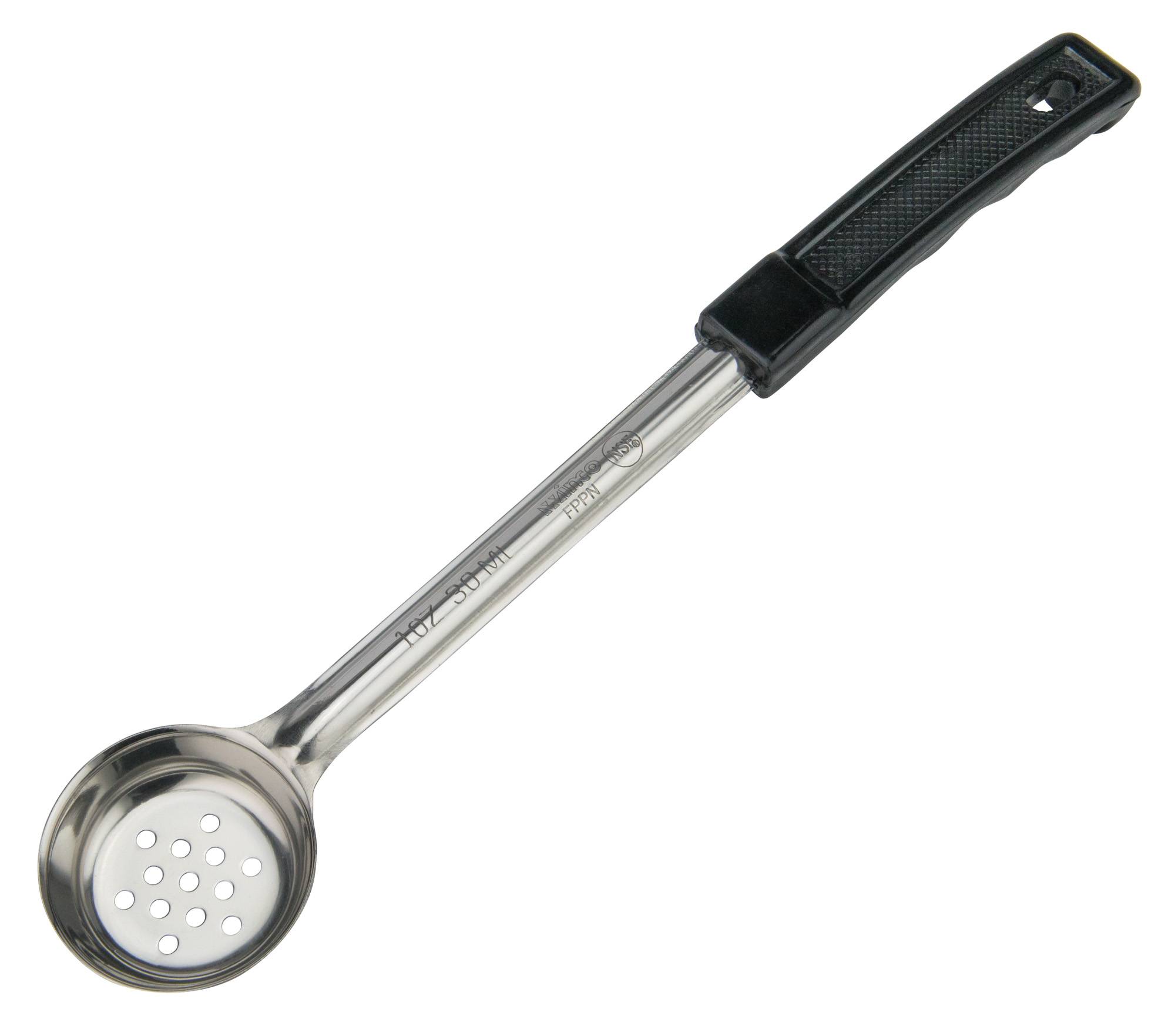 Winco Prime One-piece S/S 1oz Perf Food Portioner, Black, NSF