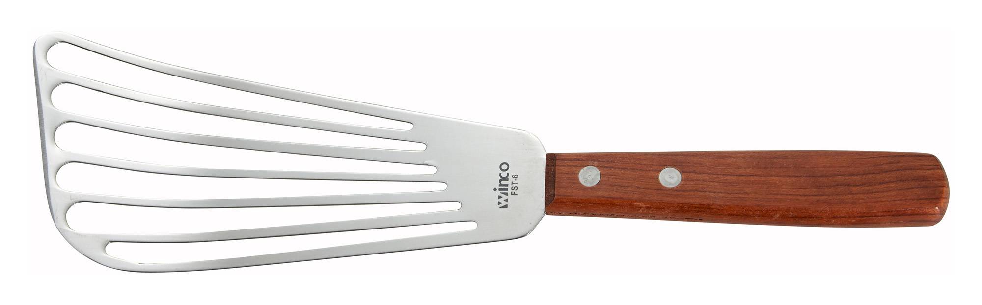Fish Spatula, Wooden Hdl, 6.5" Blade