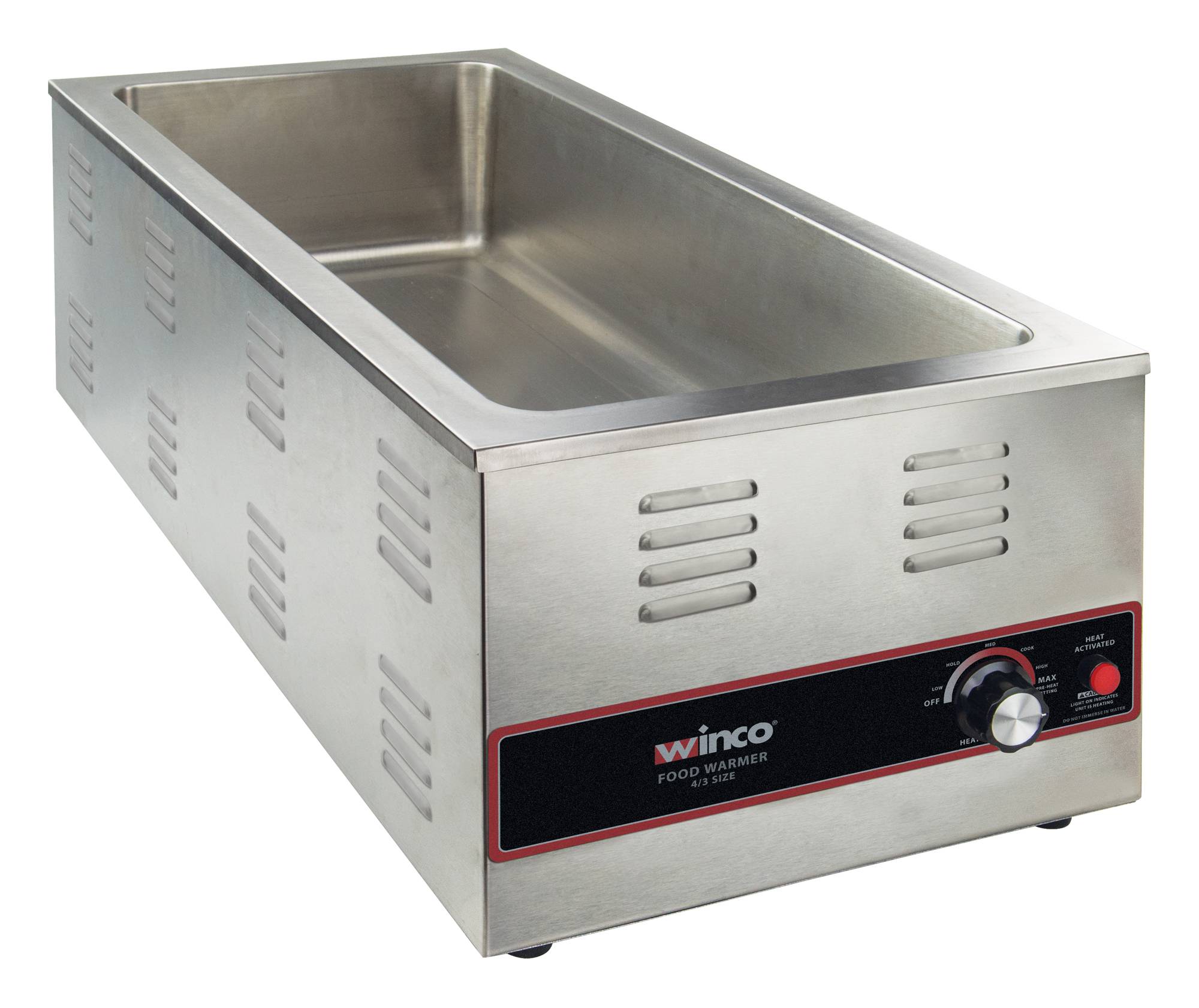 Electric Food Warmer,4/3RDS Size,  27" x 12" Opening, 1500W, 120V