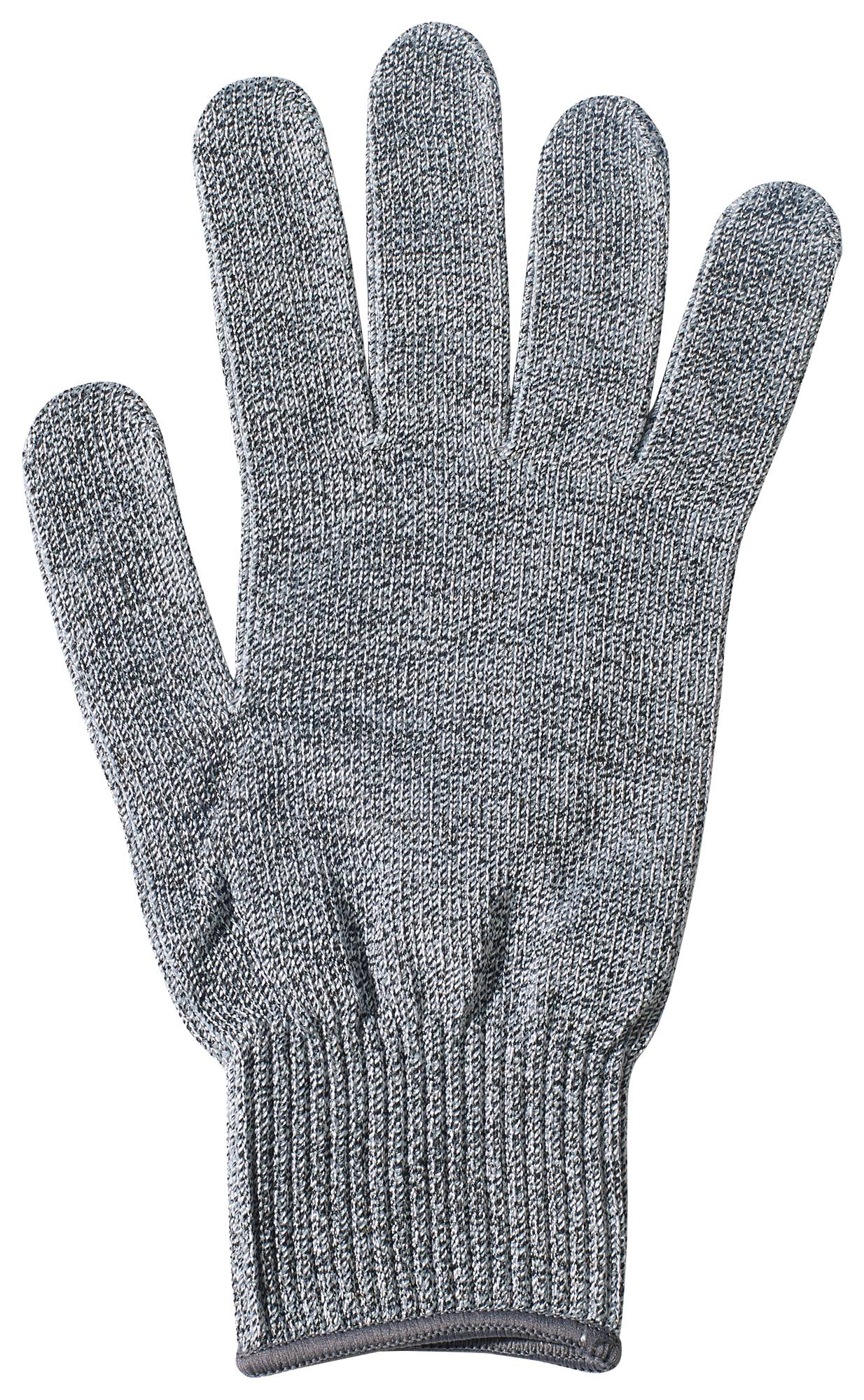 Cut Resistant Glove, L, Antimicrobial Agent, ANSI Lvl A5, Gray, Gray Wristband