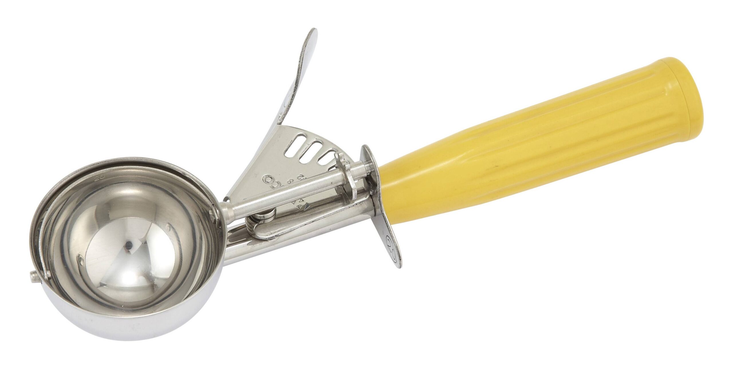 Ice Cream Disher, Size 20, Plastic Hdl, Yellow