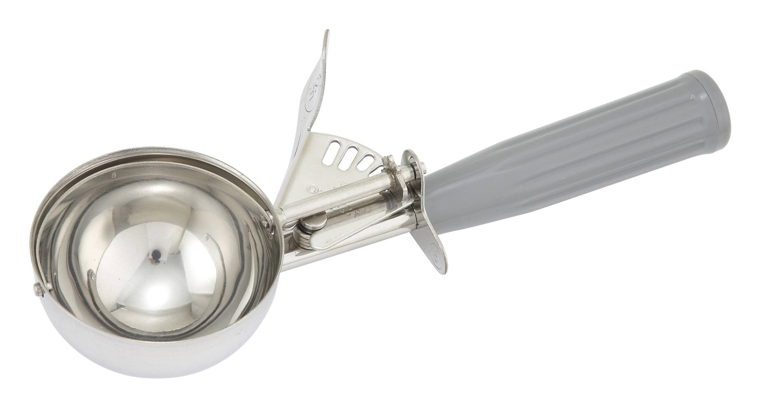 Ice Cream Disher, Size 8, Plastic Hdl, Gray