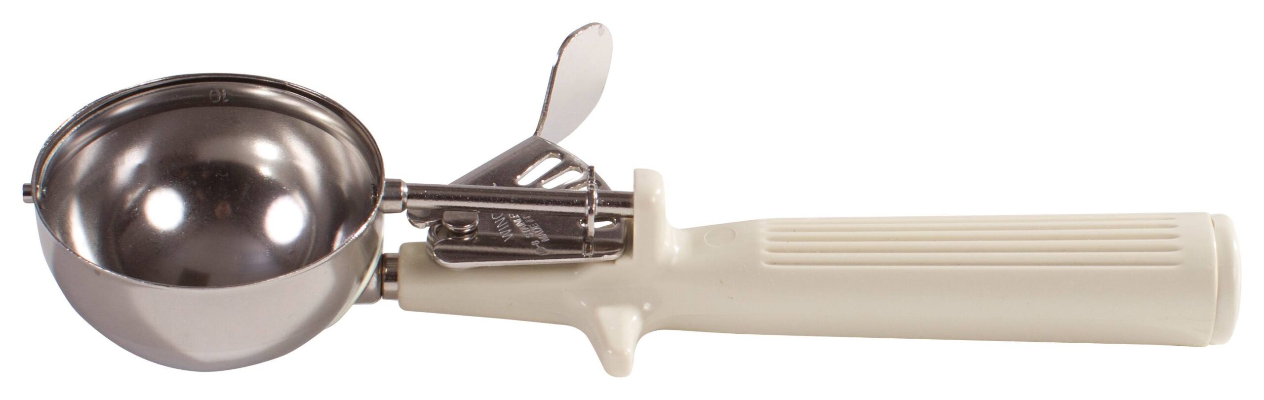 Ice Cream Disher, Size 10, One-piece Hdl, Ivory