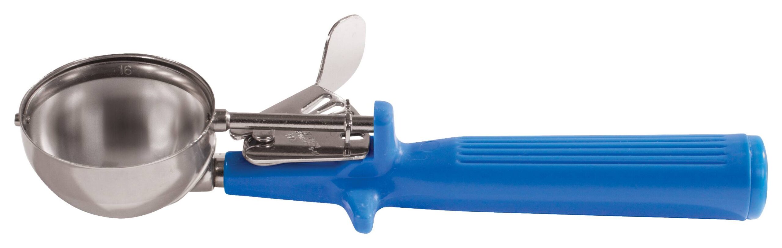 Ice Cream Disher, Size 16, One-piece Hdl, Blue