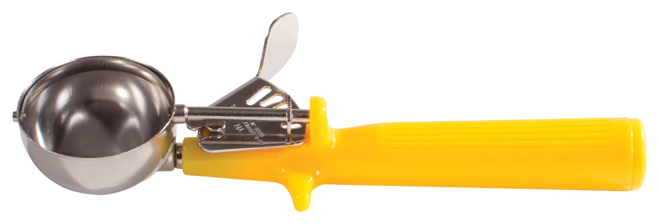 Ice Cream Disher, Size 20, One-piece Hdl, Yellow