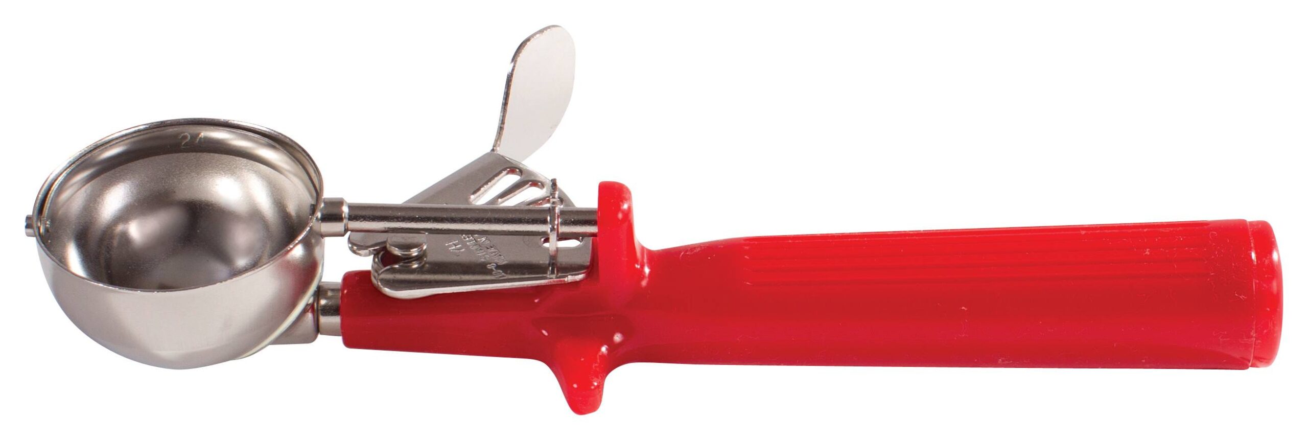 Ice Cream Disher, Size 24, One-piece Hdl, Red