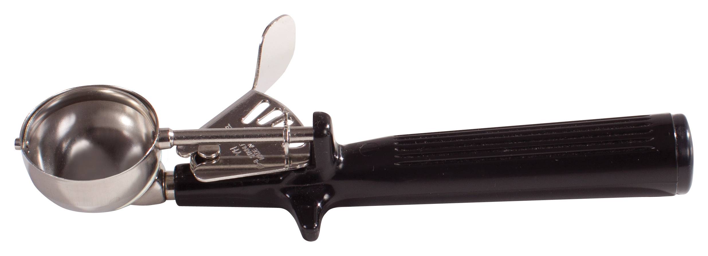 Ice Cream Disher, Size 30, One-piece Hdl, Black