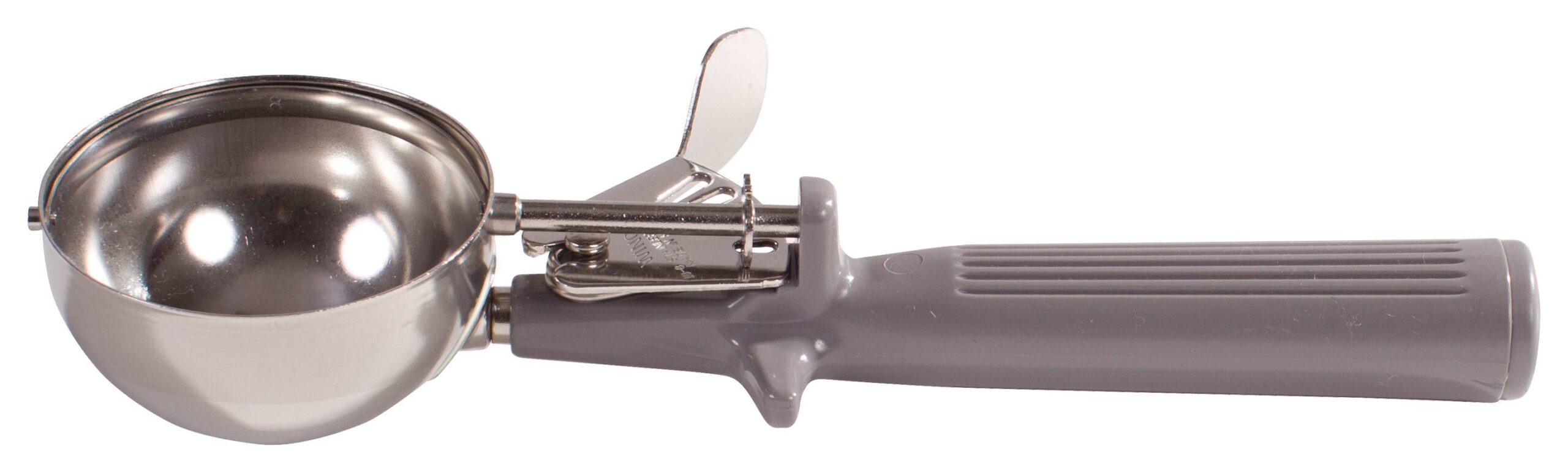 Ice Cream Disher, Size 8, One-piece Hdl, Gray