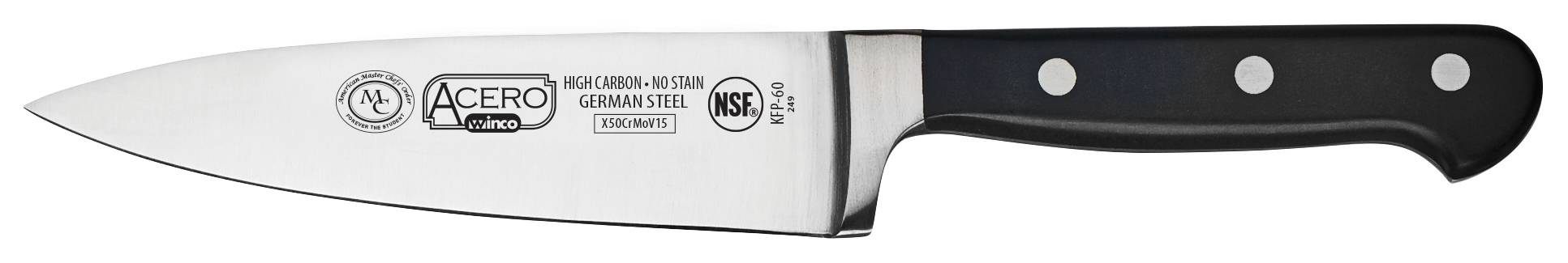 6" Chef Knife, Triple Riveted, Full Tang Forged Blade