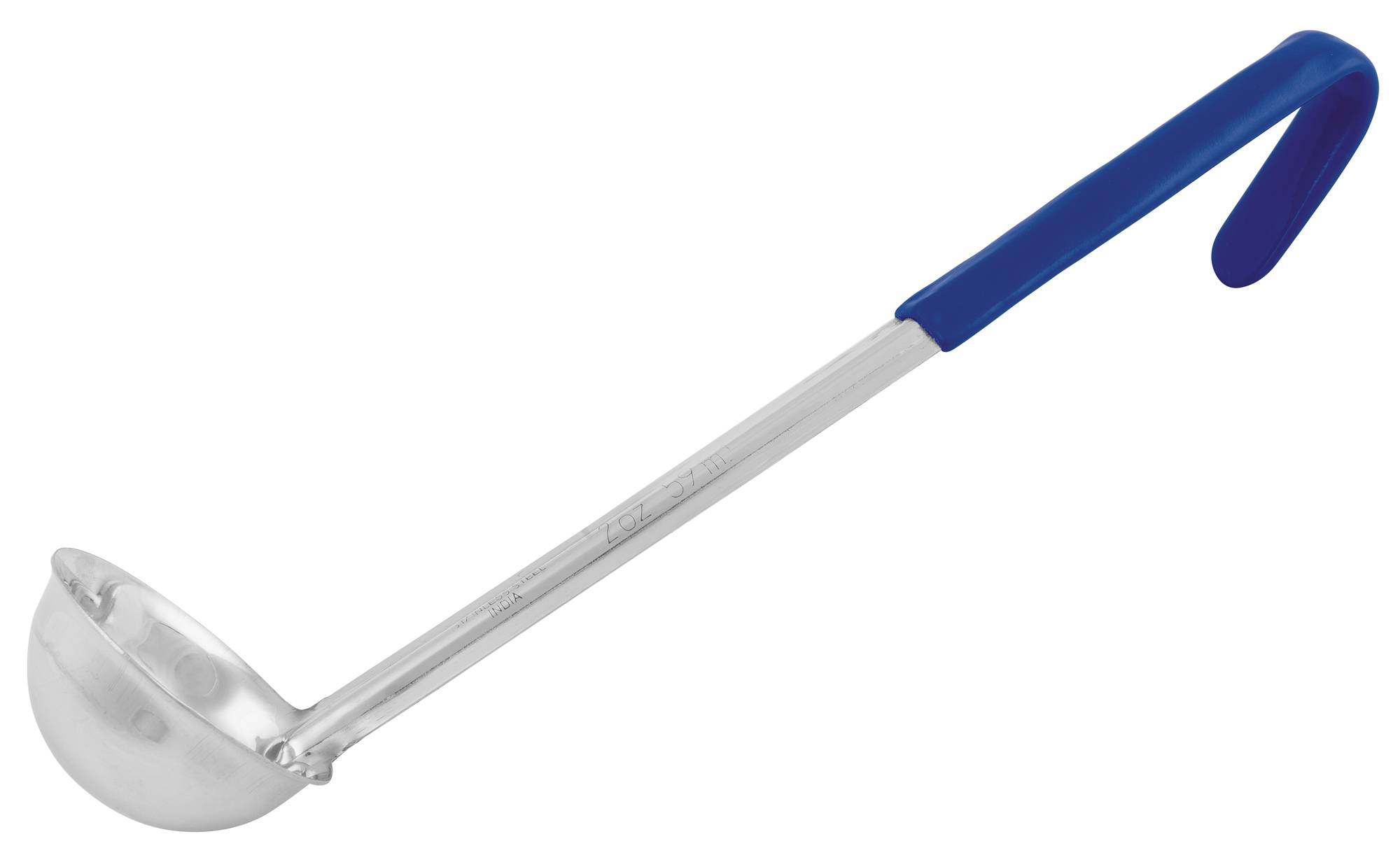 Winco Prime One-piece S/S 2oz Ladle, Blue, NSF