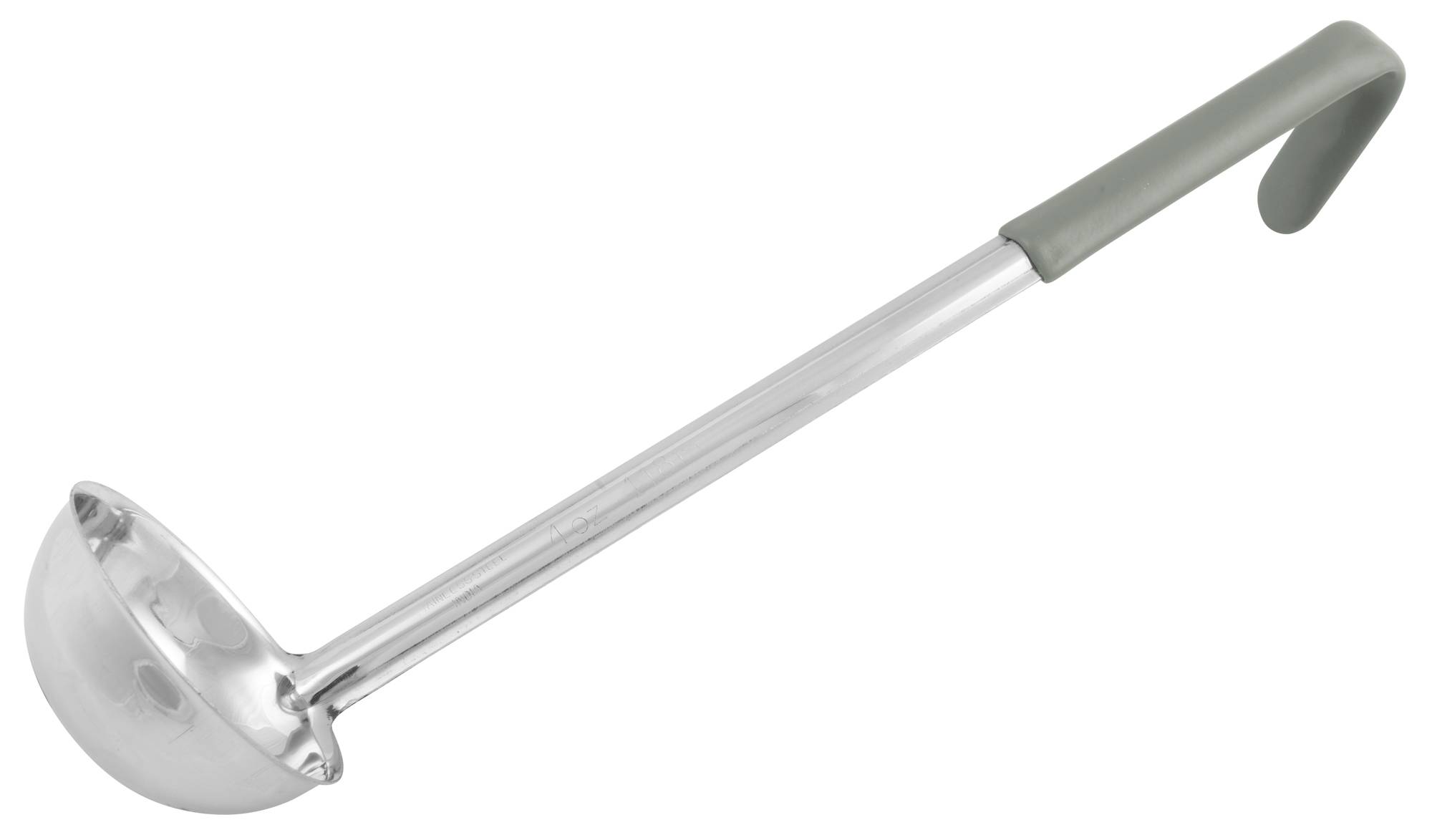 Winco Prime One-piece S/S 4oz Ladle, Gray, NSF