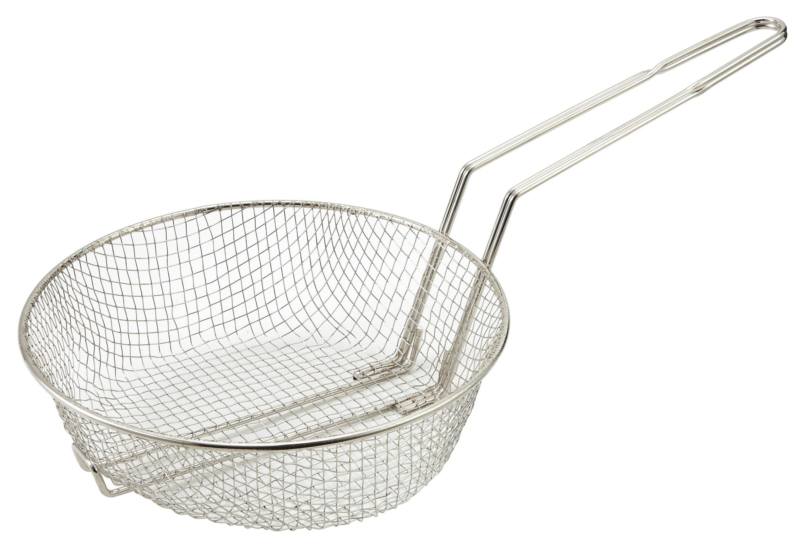 12" Culinary Basket, Medium Mesh, Nickel Plated