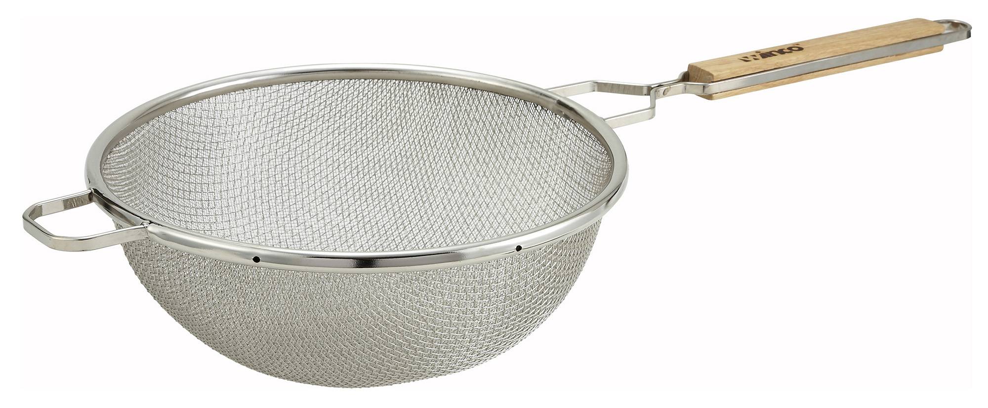 10-1/4" Double Mesh Strainer, Medium, Nickle Plated