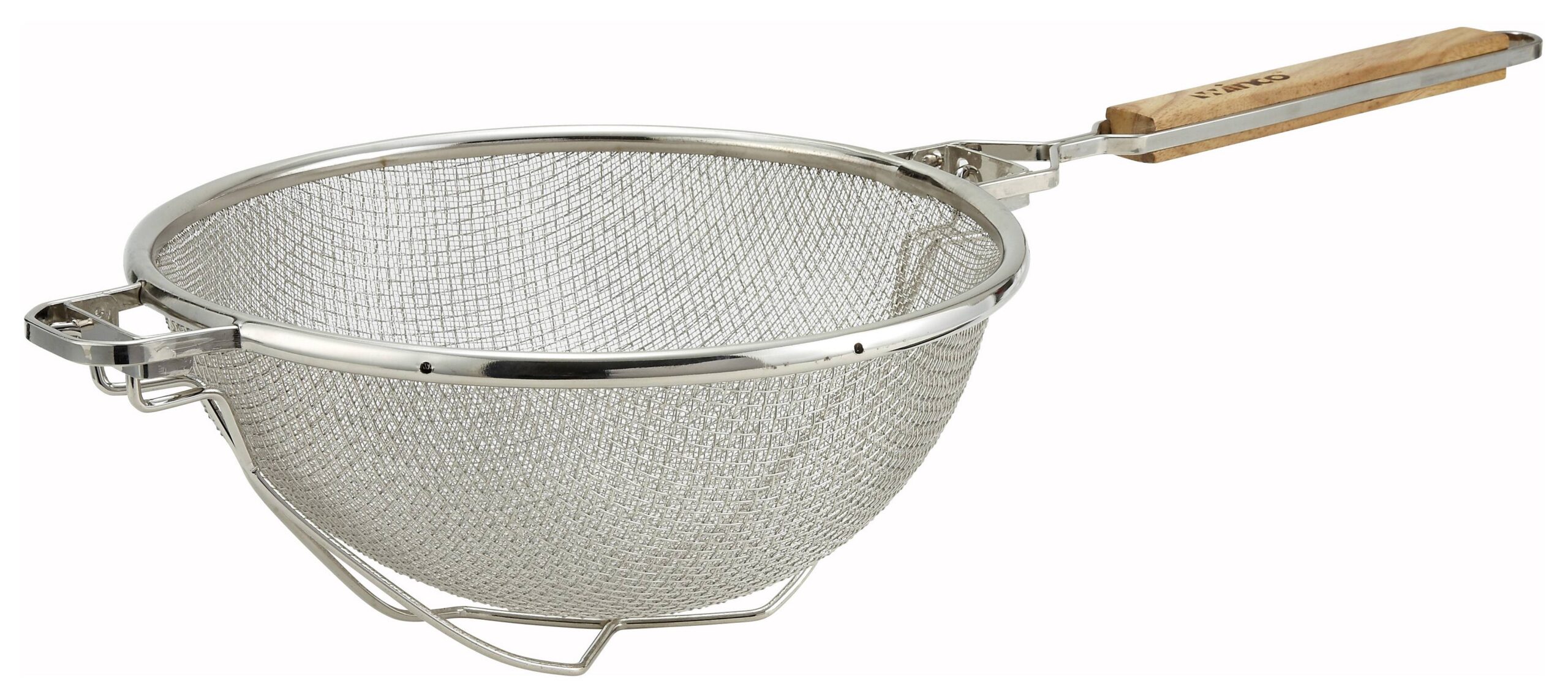 10-1/2" Double Mesh, Reinforced, Flat Hdl, Nickle Plated