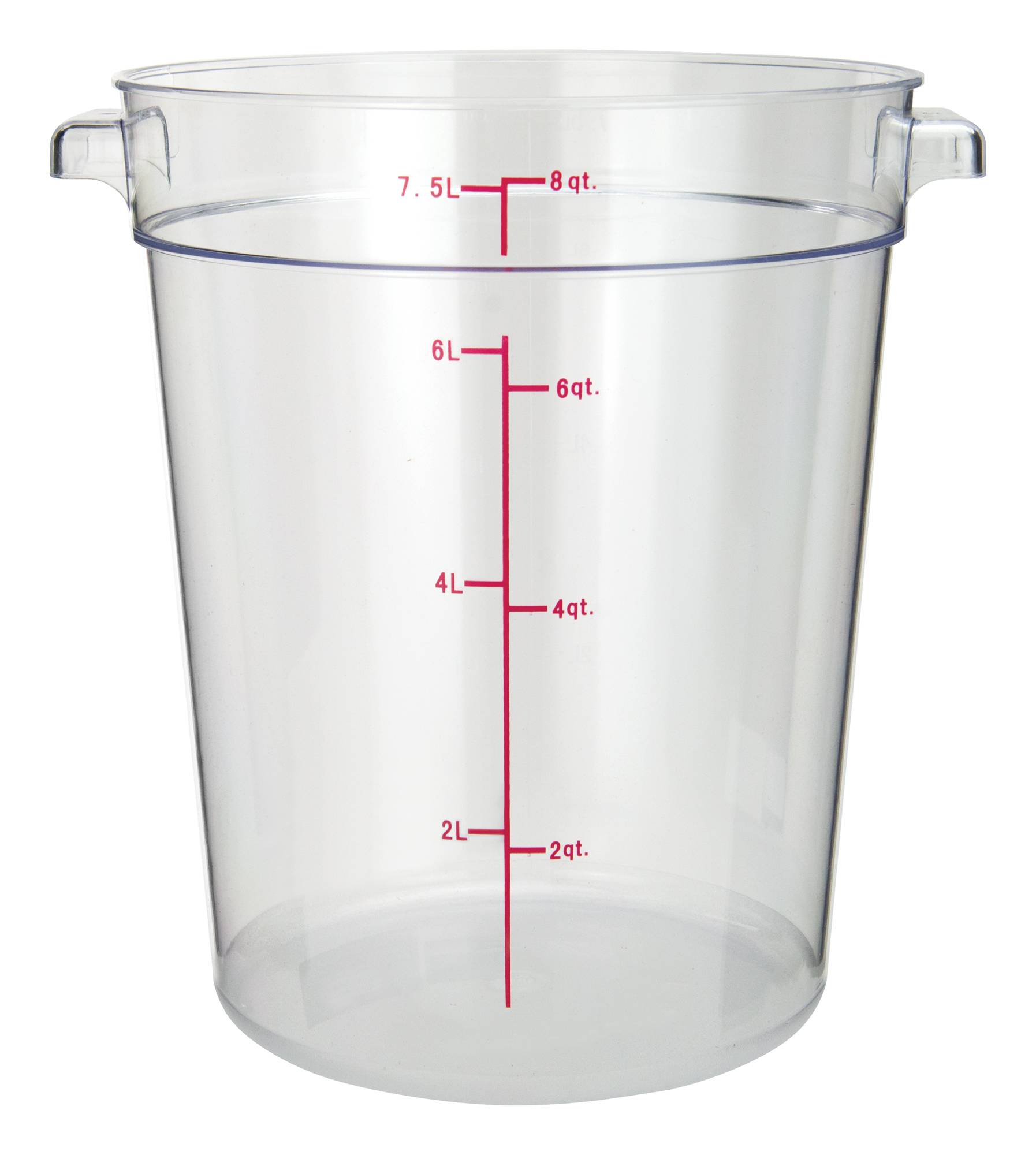 8qt Round Storage Container, Clear, PC