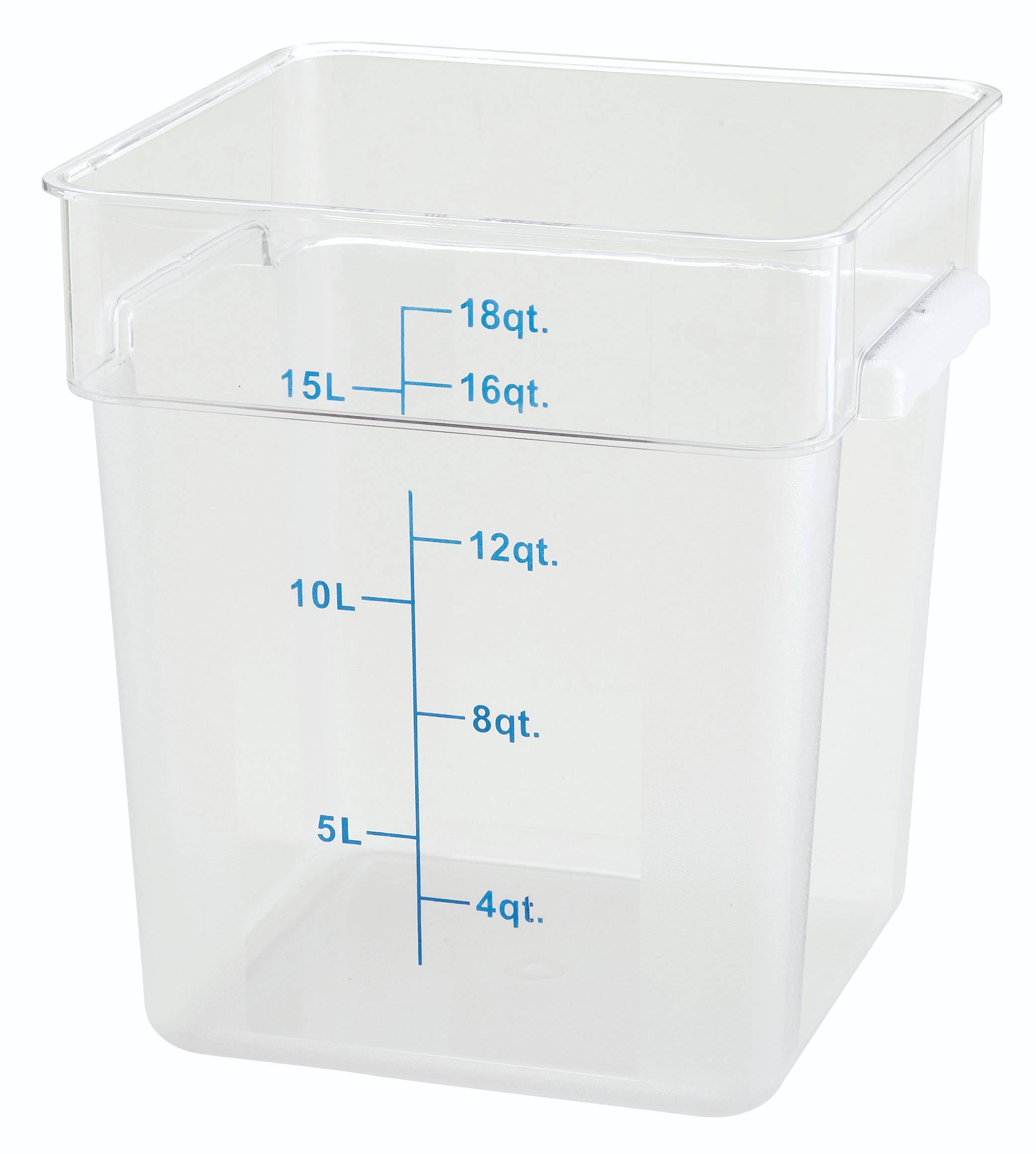 18qt Square Storage Container, Clear, PC