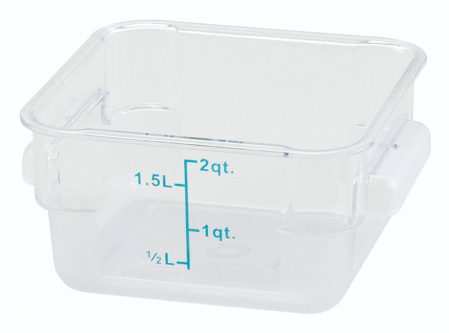 2qt Square Storage Container, Clear, PC