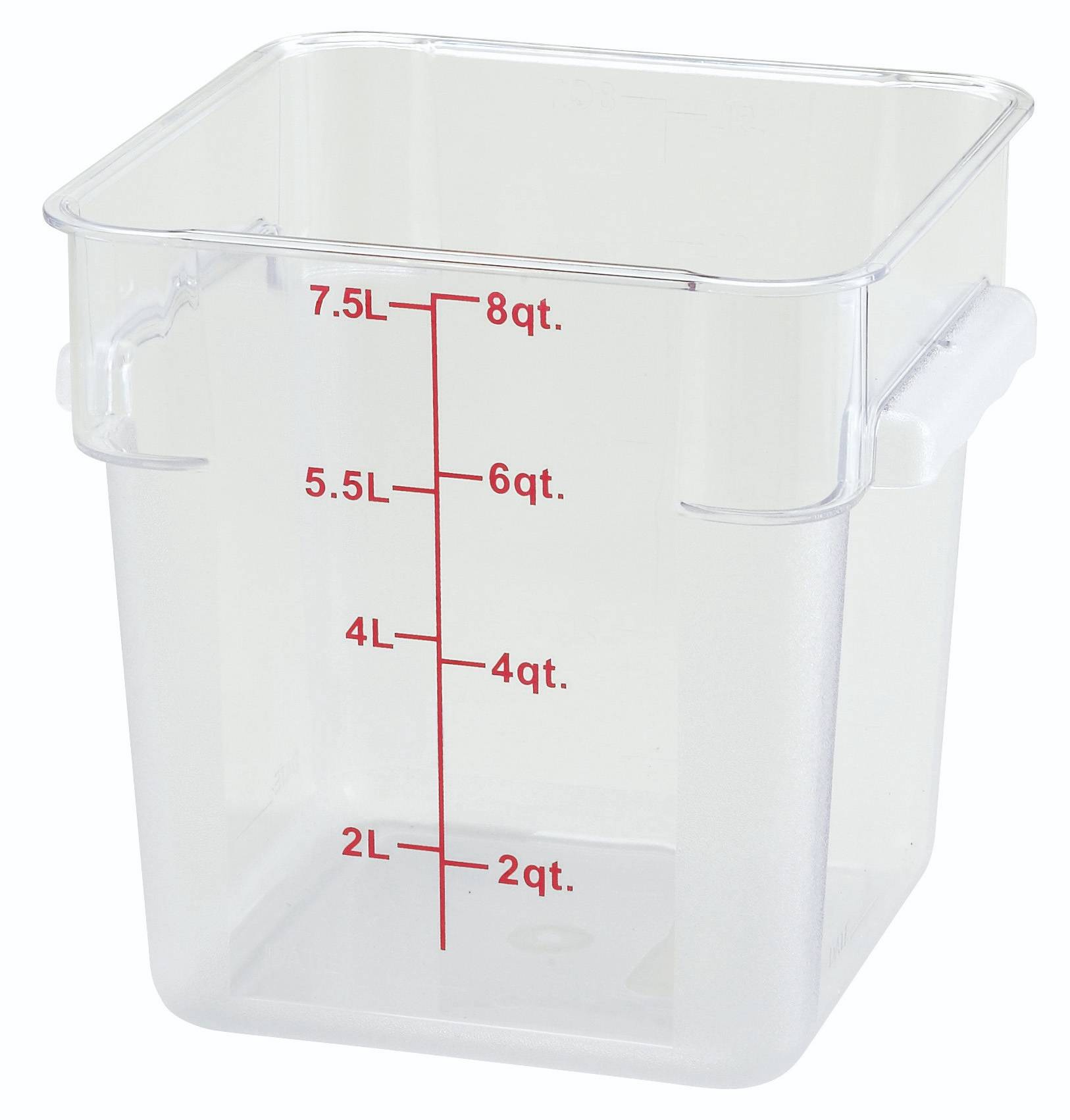 8qt Square Storage Container, Clear, PC