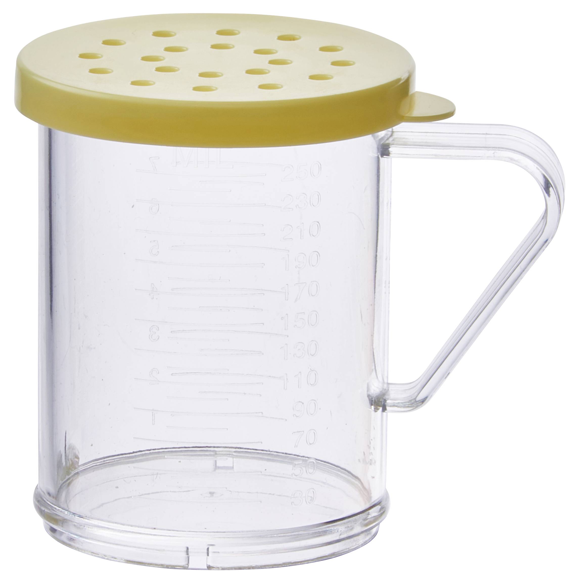 10oz Dredge with Yellow Snap-on Lid, PC
