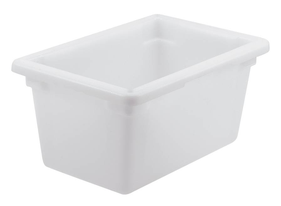 Food Storage Box, 18" x 12" x 9", White, PP