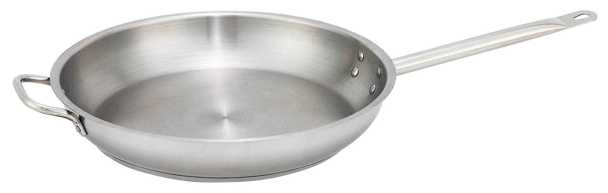 14" S/S Fry Pan w/Helper Hdl