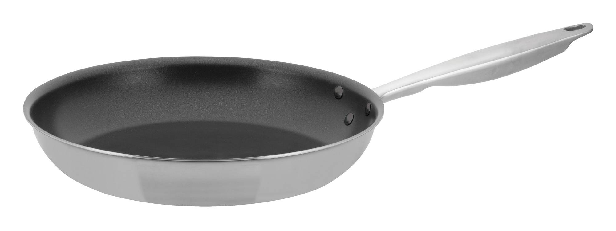 12" Triply S/S Fry Pan, Non-stick