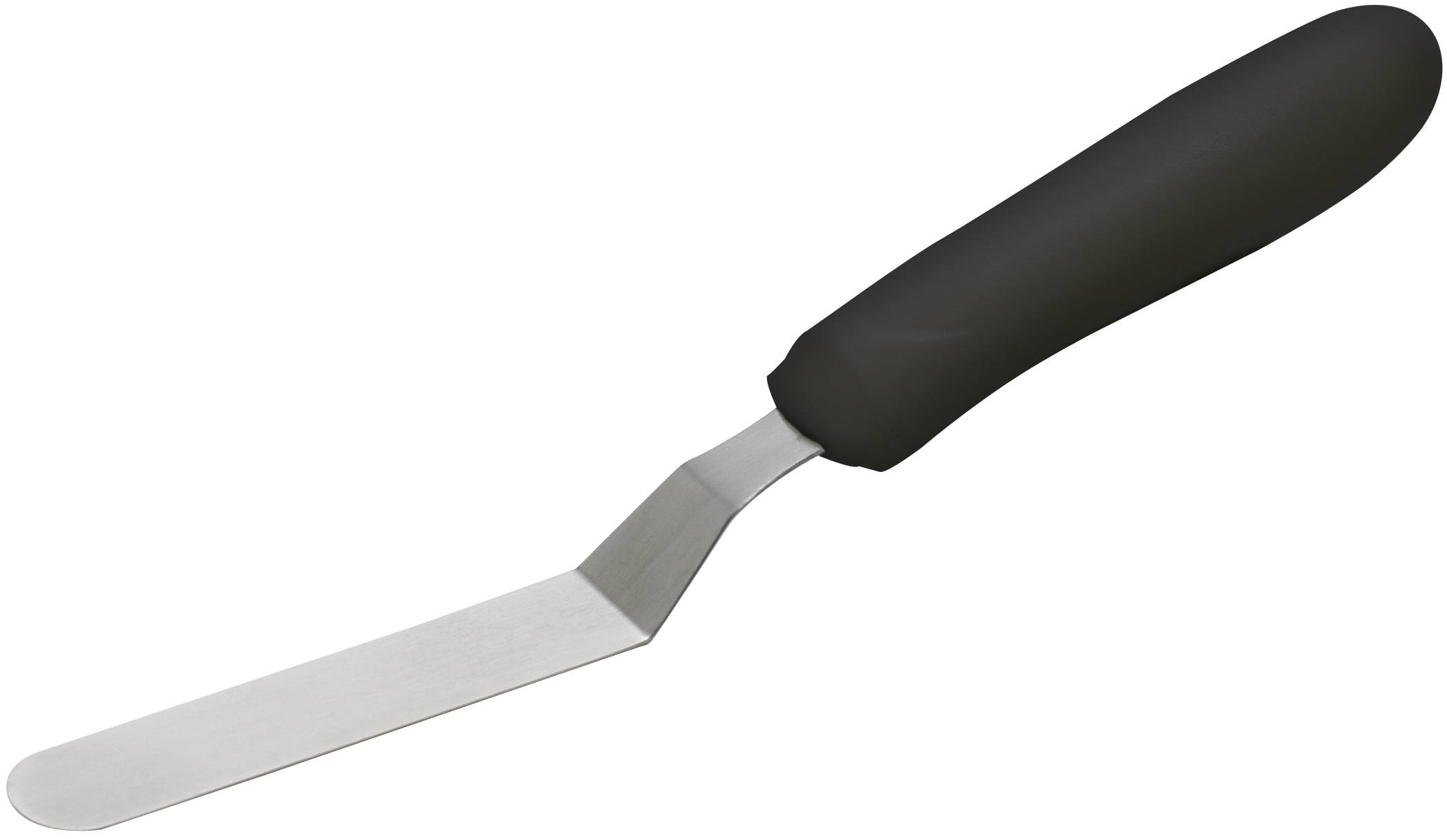 Spatula w/Offset, Black PP Hdl, 3-1/2" x-3/4" Blade