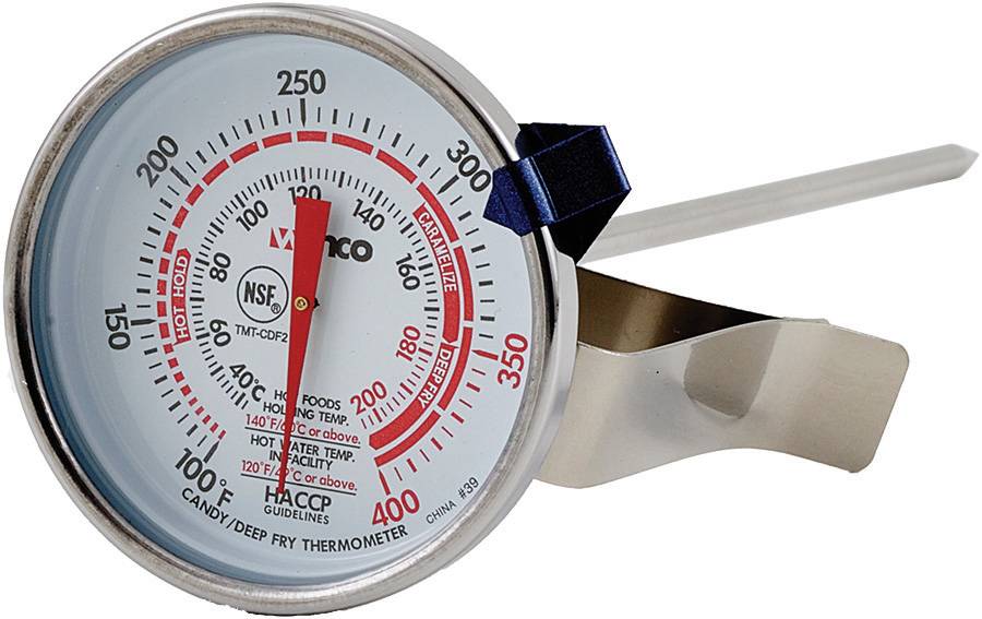 Deepfry/Candy Thermometer, 2" Dial, 5" Probe