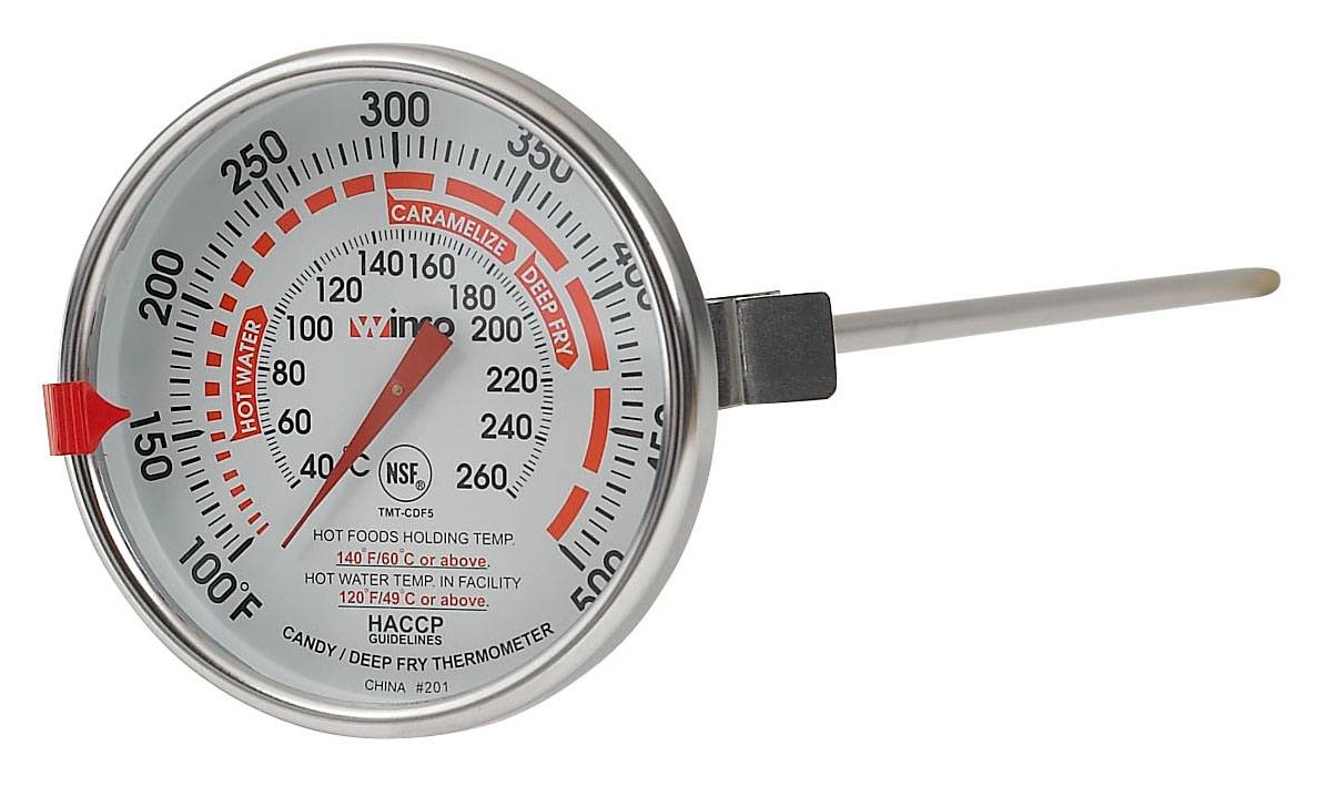 Deepfry/Candy Thermometer, 3" Dial, 12" Probe