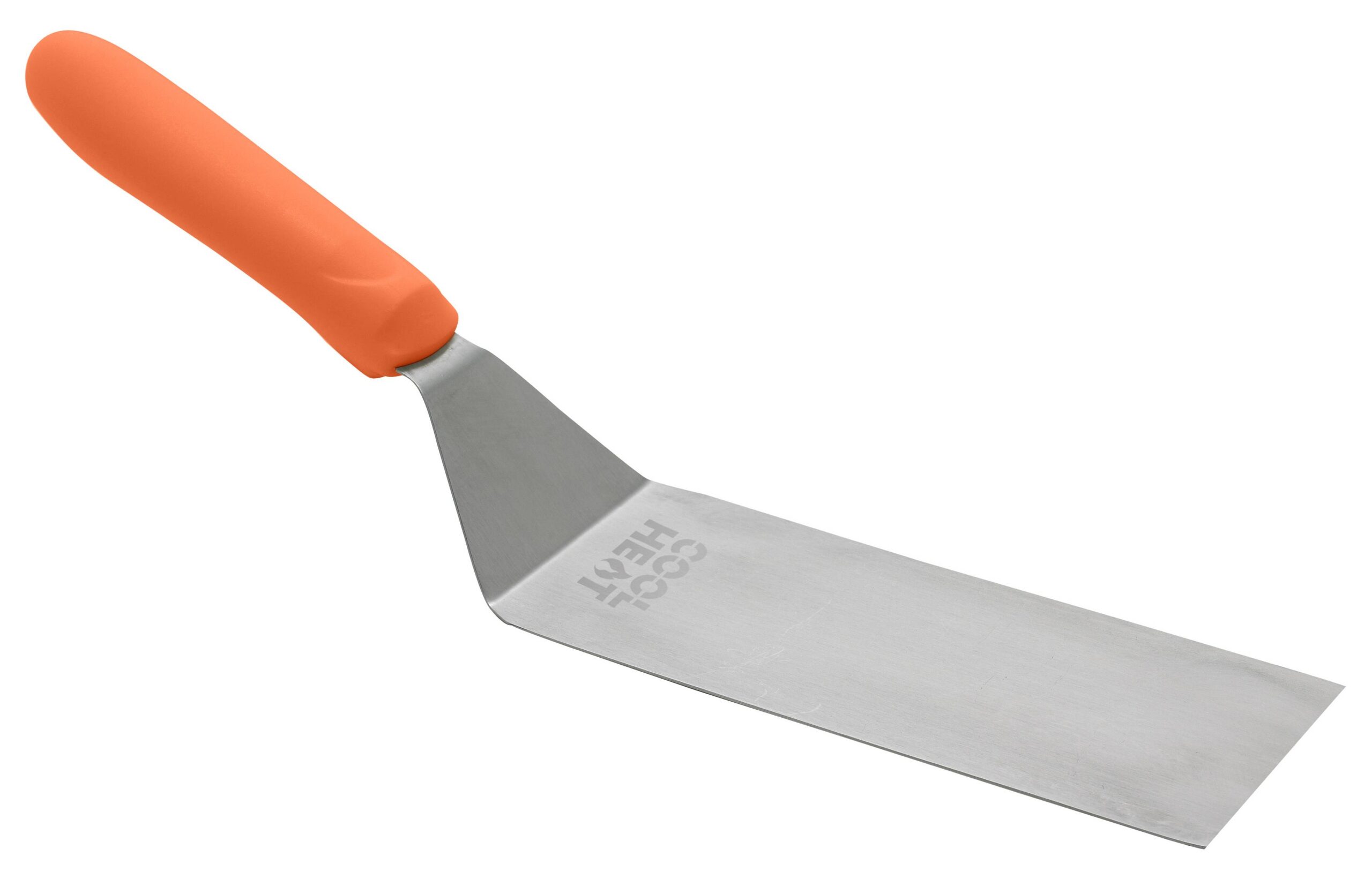 High Heat Square Edge Turner, Orange Nylon Hdl, 6-1/4"x3" Blade