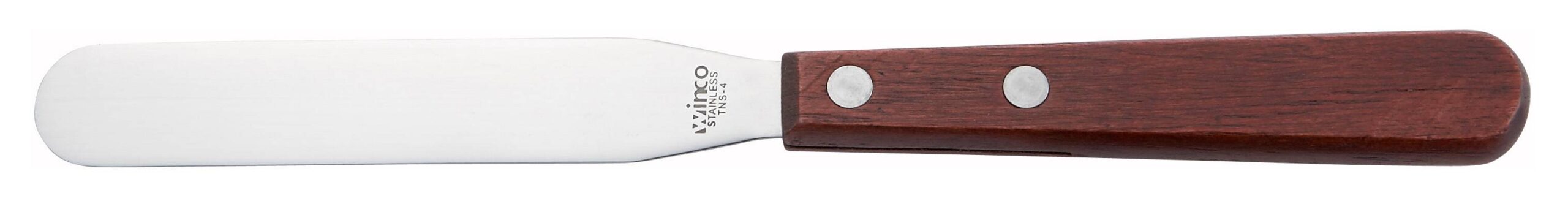 Bakery Spatula, Wooden Hdl, 4" x 11/16" Blade