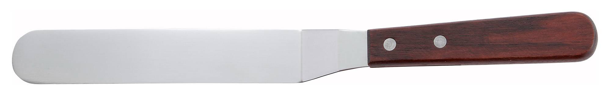 Spatula w/Offset, Wooden Hdl, 6-3/8" x 1-1/4" Blade