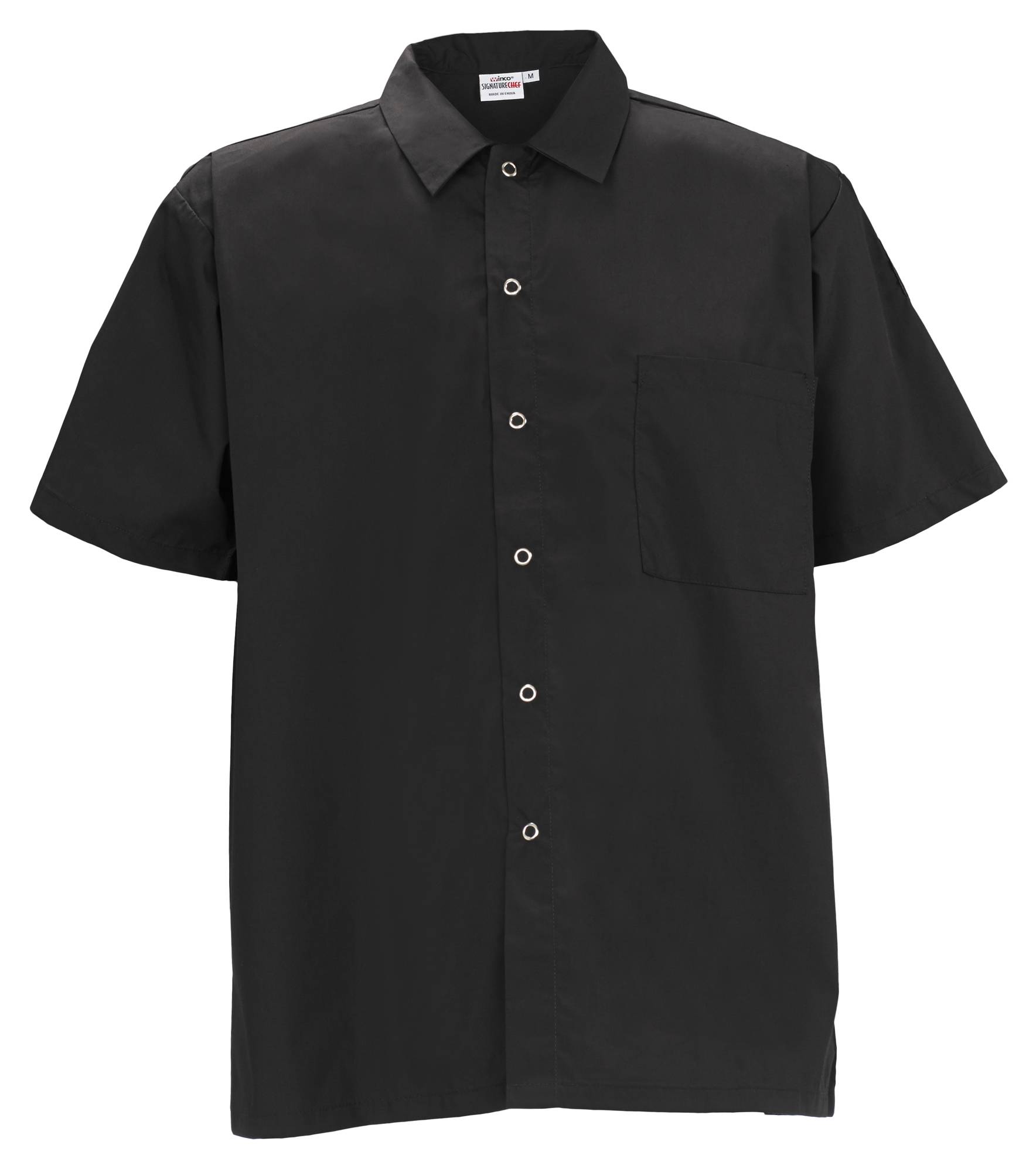 Cook Shirt, Short Sleeves, Black, M