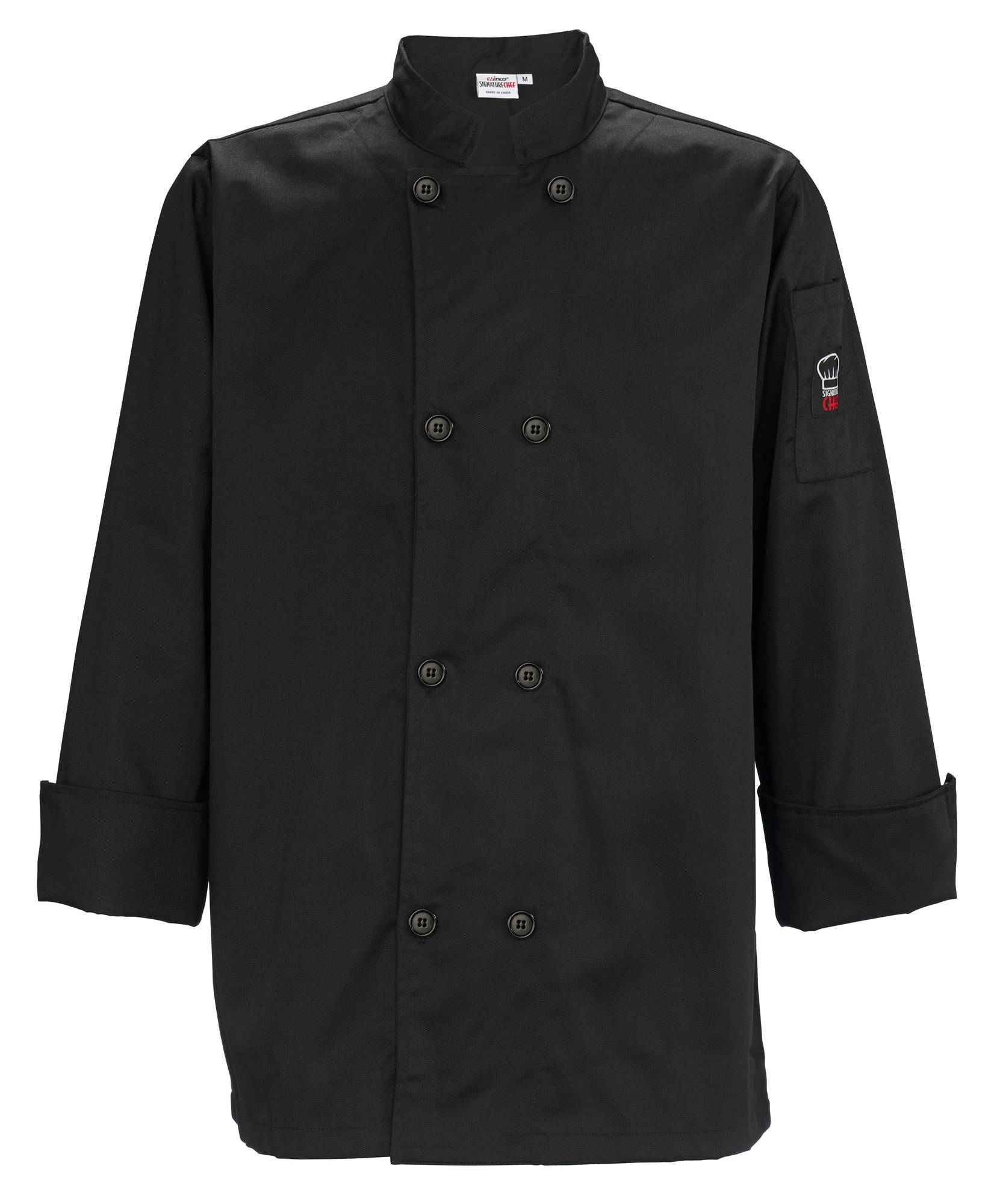 Tapered Chef  Men's Jacket, Black, 3XL