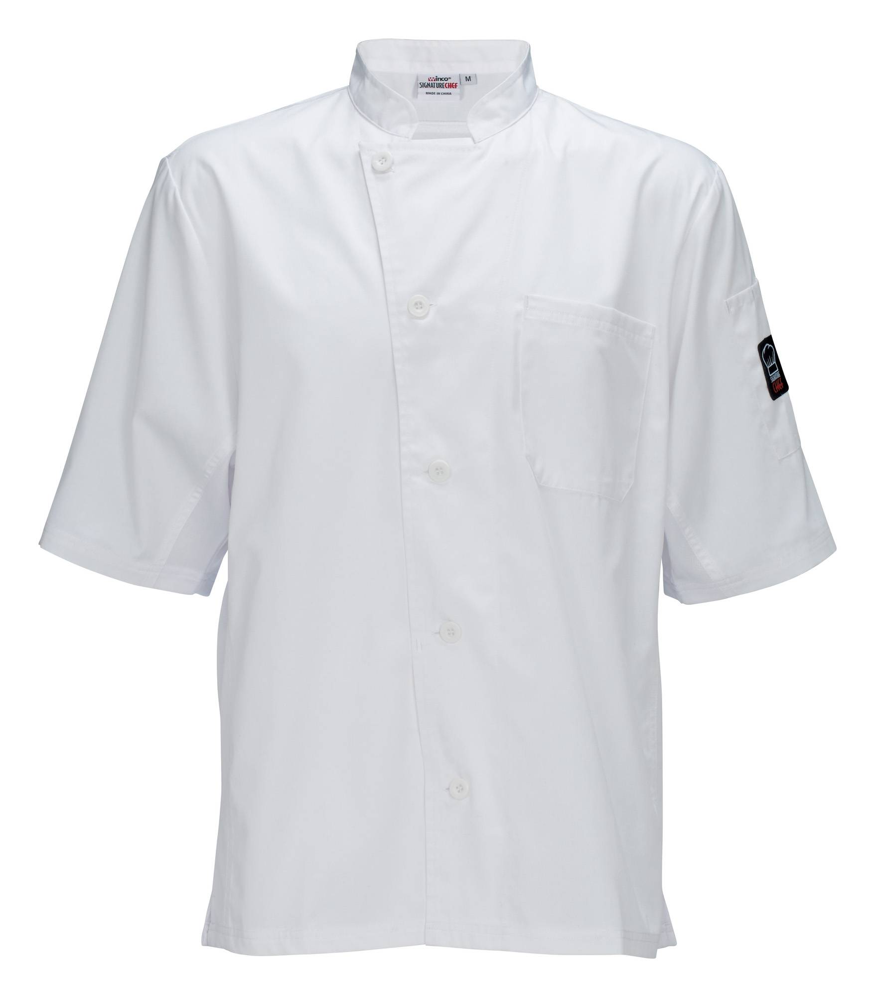 Ventilated Cook Shirt, Short Sleeve, White, XL